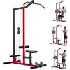 VEVOR Lat Machine Multifunzionale 2 in 1, Macchina a Cavi Professionale con Lat Pulldown e Trazioni al Cavo Alto, Allenamento di Dorsali, Schiena e Core, Sedile e Rulli Regolabili, Carico Max 227 kg