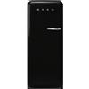 Smeg linea Anni '50 Smeg Frigorifero monoporta con cerniere a sinistra a libera installazione FAB28LBL6 finitura nero da 60 cm - IN PROMOZIONE FINO AL 30/06