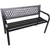 BAKAJI Panchina da Esterno Giardino Panca ABS e Struttura in Acciaio Nero 120x50x75cm