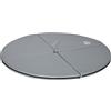HOMCOM Tappetino da pole dance pieghevole - tappeto per pole dance - tappetino di protezione Ø 150 cm spessore 5 cm - rivestimento plastico grigio