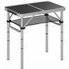 Outsunny Tavolo Campeggio Pieghevole 60 cm, Picnic con Rete Strato, Nero | Aosom Italy