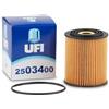 UFI Filters, Filtro Olio 25.034.00, Filtro Olio per Ricambio, Adatto a Auto, Applicabile su Diversi Modelli Chrysler, Fiat, Jeep e Mini