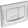 Ideal Standard Solea Placca di scarico per WC, tecnologia a doppio scarico tramite sgancio meccanico, facile da usare e design durevole - Cromata (245x19x165 mm)