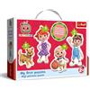 Trefl - Cocomelon - 4 Puzzle Forme Grandi per i più Piccoli, da 2 a 5 Tessere, Puzzle con i Personaggi della Fiaba, Gioco per Bambini dai 2 anni