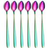 FindTop Set 8 Cucchiaini Da Caffè In Acciaio Inox - 13,5 Cm - Finitura A Specchio - Per Caffè, Tè, Dessert, Gelato - Lavabili In Lavastoviglie - 4