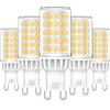 Eco.Luma Lampadine LED G9 Bianco Naturale 4000K, 6W Alogena 50W 60W, Non Dimmerabile G9 LED Lampada, AC 220-240V LED G9 Lampada, Confezione da 5