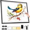 DONPODER Blocco luminoso A2 66x48,3 cm, 10000+ LUX, 3 colori, 10 livelli/oscuramento continuo, lavagna luminosa extra large, adattatore UL per pittura a diamante
