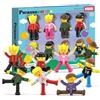 PicassoTiles Magnetic 8 Piece Character Action Figures Toddler Toy Set Magnet Expansion Variety Pack Educational Add-on STEM Learning Kit Pretend Playset for Construction Building Block Tiles PTA03