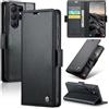Idhiem Flip Libro Wallet Cover per Samsung Galaxy S26 Ultra, Nero | Pelle PU Premium, Custodia Portafoglio Flip Libro, Blocco RFID, Slot per Carte, Antiurto Wallet Cover, Funzione Supporto