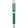 HONG DIAN N25 - Penna stilografica con pistone, punta extra fine, design stereoscopico scolpito con astuccio in metallo (verde smeraldo)