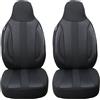 BREMER SITZBEZÜGE Coprisedili per auto compatibili con Smart fortwo 450 conducente e passeggero dal 1998 al 2007 / Set di 2 coprisedili per auto, colore nero (SMD504)