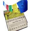 Purity Style Bandiere tibetane di preghiera in cotone, commercio equo e solidale, 25 bandiere, lunghezza totale 5,5 metri