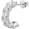 Brosway Orecchino Singolo Donna, Orecchino a Cerchio in Argento e Infinite White | Collezione FANCY - FIW15