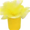 PARTYLANDIA Bobina Tulle 100 mt per Decorazioni, Feste di Matrimonio, Ideale per Confetti, bomboniere, Vestiti, Sedia, Regali ECC. (Giallo, 25)