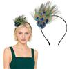 MINGJAY Copricapo con Piume di Pavone,Cerchietto per Capelli con Piume,Cerchietto con Piuma,Accessorio per Capelli da Donna,Cerchiettos per Carnevale,per Carnevale,Carnevali e Feste a Tema,Halloween