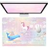 PLLYPE Sottomano In Pelle Per Bambini Ragazze Unicorno, Pad Per Ufficio Rosa, Sottomano Cancellabile Per Bambini Per Ufficio Casa, 60X40 Cm