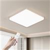 EASY EAGLE Plafoniera LED Soffitto Dimmerabile, Lampada da Soffitto LED 3000K-6500K 48W 4800LM, Plafoniera Bagno con Telecomando Luce Soffitto per Camera da Letto, Cucina, Soggiorno, Balcone， 30CM