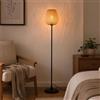 Alpinaluz Lampada da terra con paralume in vimini Bambu, attacco E27, design moderno Nordic rustico, per soggiorno, camera da letto, lettura