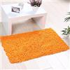 ele ELEOPTION Soft Shag Tappetino da Bagno Tappeto Cucina Porta Porta Piedini Tappetino Striscia Antiscivolo Zerbino Assorbente Tappetini da Bagno Doccia Shaggy Carpet - 45 x 70 cm, Arancione