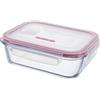 Pedrini Cont.Vetro borosilicato RETTANG.1000ml.C/Cop