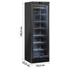 Vetrina Freezer Verticale per Gelati e Semifreddi, 300 Litri, -15°C/-25°C, Nera