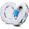 WC Freeze per Arctis Nova - Cuscinetti sostitutivi in gel di raffreddamento per tessuto ibrido per Arctis Nova Pro Wired, Nova 7, 5, 4, 3, 1 - Prodotto da Wicked Cushions | 90's White
