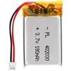 Sunkoo Batteria LiPo 3,7 V 180 mAh 402030 con cavo JST - Batteria ricaricabile ai polimeri di litio per altoparlanti Bluetooth, progetti fai da te e dispositivi elettronici