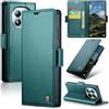 Idhiem Cover per Xiaomi Redmi Note 15 Pro Plus 5G in Pelle PU Premium, Custodia Portafoglio Flip Libro, Blocco RFID, Slot per Carte, Antiurto Wallet Cover con Funzione Supporto, Verde
