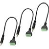 Greluma 3 Pz Adattatore per cavo altoparlante da 30cm 3,5mm,Cavo con connettori jack maschio TRRS stereo a 4 poli da 1/8 a terminale a vite