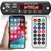 Retoo Bluetooth Audio Decoder 7 V - 12 V, Scheda decodificatore audio per auto con telecomando, schermo LCD e AUX 3,5 mm, modulo audio USB radio FM, supporta SD, FM, FLAC, WAV, WMA e MP3
