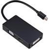 RGBS, porta Thunderbolt 3 in 1, mini DisplayPort con uscite HDMI, VGA e DVI, cavo adattatore per Apple, Mac, MacBook Pro Air, iMac, Microsoft Surface Pro