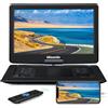 GOnavidio Lettore DVD portatile da 18 pollici con grande schermo da 16 pollici,