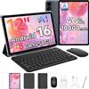 BESTTAB Android 16 Tablet con tastiera, 12,2 pollici 120 Hz 2,5 K FHD, 48GB RAM+
