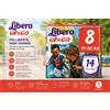 Libero Up&Go Taglia 8 Pannolini Mutandina 14 Pezzi - Pannolini Assorbenti per Bambini