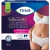 Tena Silhouette Blanc Pants Plus Vita Bassa Taglia M - Mutandine Assorbenti 12 Pezzi