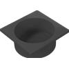 COLAVENE - VENTI.26 Lavabo in ceramica monocolore 48x48 con foro [nero opaco] - LAF48481FO