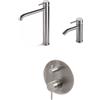 Vema Rubinetterie - TIBER set miscelatori lavabo alto + bidet + doccia con deviatore [senza scarico] - V17021+V17071+V17142