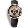 RollsTimi Orologio da uomo mostra data code, orologio da polso sportivo impermeabile in stile business in vetro zaffiro antigraffio cinturino staccabile sintetico. (Oro)