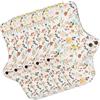 FILFEEL 5 Pz Assorbenti Riutilizzabili, Assorbenti Mestruali in Tessuto Lavabile/Asciugamani Mestruali Assorbenti Igienici Riutilizzabili in Cotone Salvaslip per Donna (L)