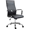 Vinsetto Sedia da Ufficio ergonomica Poltrona direzionale con funzione dondolo Sedia girevole regolabile in altezza Imbottita Ecopelle Schiuma Nero 54 x 62 x 104-114 cm