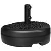 Outsunny Base per Ombrellone Semicircolare Riempibile con Sabbia o Acqua per Pali 38-48mm, Nero|Aosom