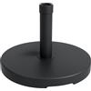 Outsunny Base per Ombrellone da 15kg Rotonda per Pali da Ø24-38mm, Plastica e Cemento, Ø46.5 cm, Nero
