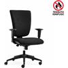 CKS Poltrona semi-direzionale Orion Syncro Bondai nero in tessuto Ignifugo braccioli opzionali - ORG0S0000B833 - D10429