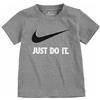 Nike Maglietta a Maniche Corte per Bambini Swoosh JDI SS Grigio