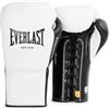 Everlast Powerlock OG Pro Fight Guanti da Boxe 10oz Nero/Bianco con Chiusura Hook & Loop per Sacco e Competizione
