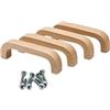 JOWE Set di 4 maniglie per mobili (rovere non trattato)