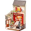 Rolife Miniature Casa Libreria Vienna, 290 pezzi Kit Casa in Miniatura DIY, Modellismo da Costruire Adulti Casa delle Bambole in Legno Puzzle 3D Nessun collante necessario