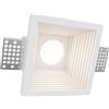 Portafaretto Quadrato 120x120mm GU10 in Gesso Pitturabile a Spirale