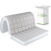 EVERGREENWEB MATERASSI & BEDS EVERGREENWEB - Materasso Memory Una Piazza e Mezzo 120x190 Alto 10 cm per Divano Letto Prontoletto, Pieghevole, Rivestimento Bianco Anallergico, Ortopedico, Laccetti di Fissaggio Bed Sofa Memory