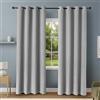 Amazon Basics Tende Oscuranti al 100% con Occhielli, 2 Teli, 132 x 244 cm, Grigio Scuro